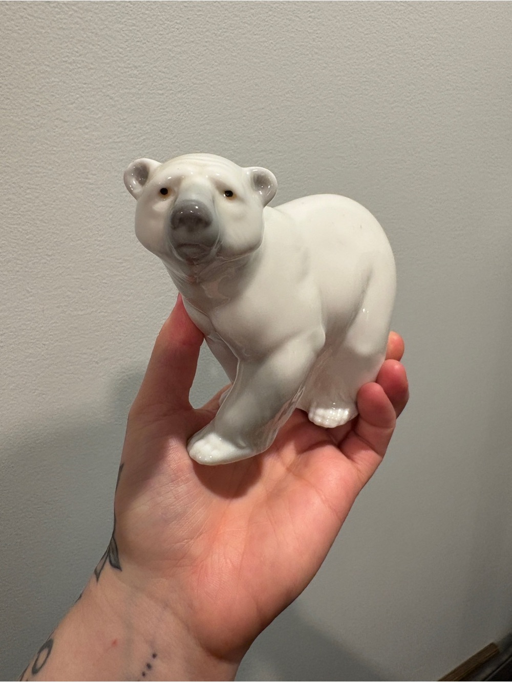 Lladro Porcelain Polar Bear Figurine